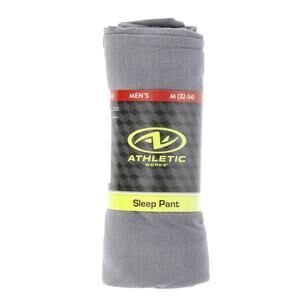 Athletic Works Men's Jersey Sleep Pants, Sizes M 32-34, Grey